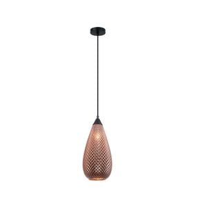 CLA Lighting RICTUS Glass Tear Drop with Quadrilateral Segments Pendant Light - Copper
