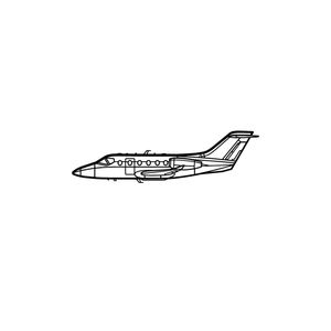 Ignite Laser Beechcraft Hawker 400 - Light Business Jet Silhouette Metal Wall Art Rustic Metal 23.6 inch - 60 cm