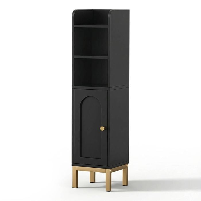 Artiss 2x Bathroom Storage Cabinet 84cm Black