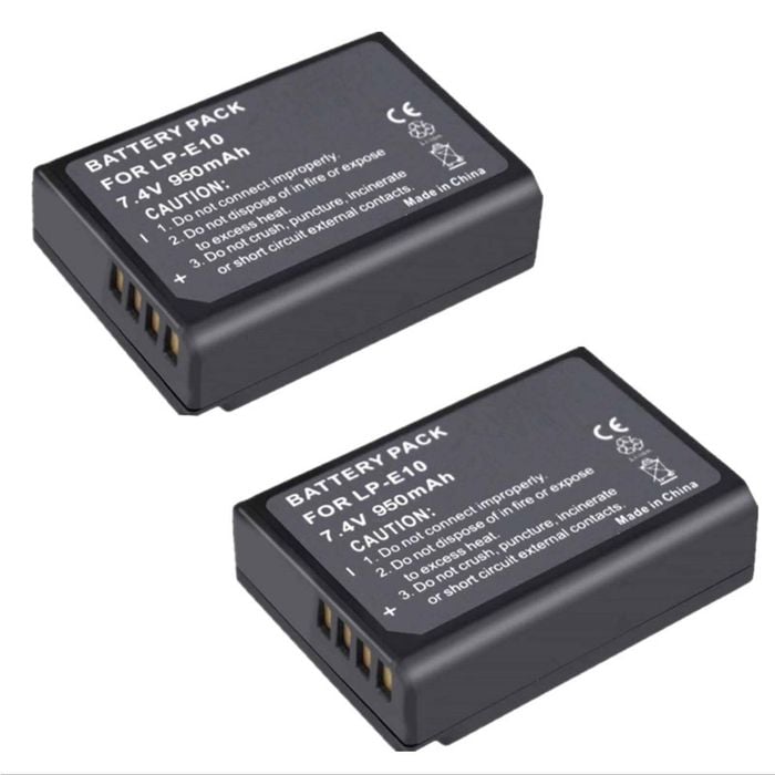 2x Rechargeable LP-E10 Battery For Canon EOS 1100D 1200D 1300D 1500D 3000D Kiss X50 Rebel T3 Camera