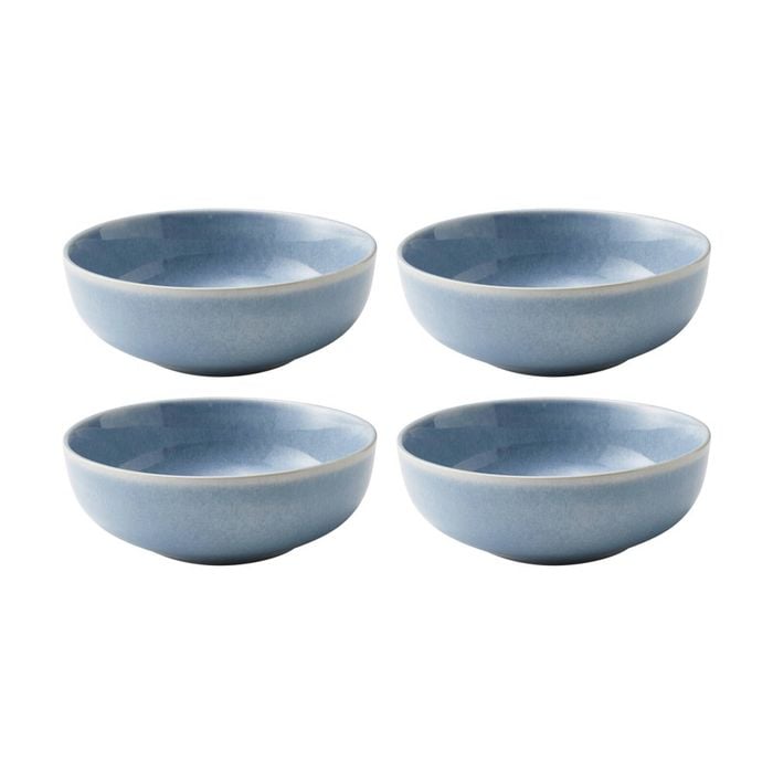 4pk Ecology Element Kitchenware Bowl Sky Light Blue Stoneware 18cm