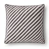 Cadence & Co. Oscar Faux Linen Striped Cushion Cacao