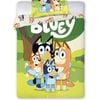 Bluey Family Time Kids Cotton Quilt Cover Set - Toddler Bed Size