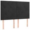 vidaXL Headboards Upholstered Wall Bed Header Bedroom 4 pcs Black 72 cm Velvet