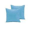 Bloomington Pair of Polyester Cotton European Pillowcases 65 x 65 cm Sky