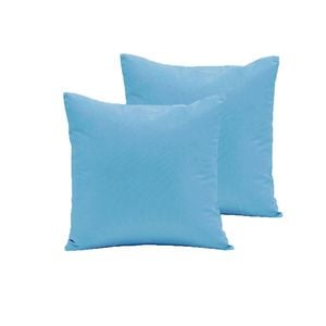 Bloomington Pair of Polyester Cotton European Pillowcases 65 x 65 cm Sky