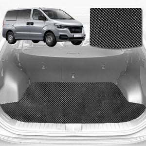 6D Diamond Car Boot Mat for Hyundai iLoad TQ2007-Current-Cargo Mat-Black-Outback GT