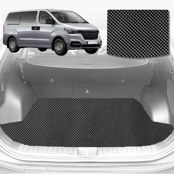 6D Diamond Car Boot Mat for Hyundai iLoad TQ2007-Current-Cargo Mat-Black-Outback GT