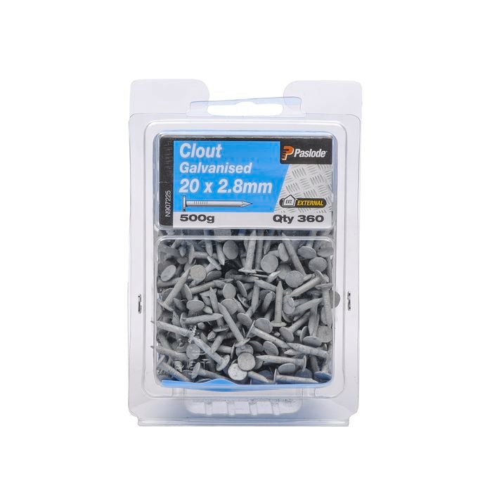 Paslode 20 x 2.8mm 500g Galvanised Clouts - 360 Pack