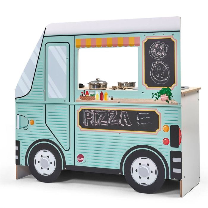 Plum 2-in-1 Wooden Street Food Truck & Kitchen - Pretend Play Set For Mini Chefs