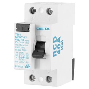 DETA 40A Type A Residual Current Operated Circuit Breaker Without Integral Overcurrent Protection