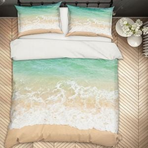 3D Beach Sea 262 Bed Pillowcases Quilt King Size