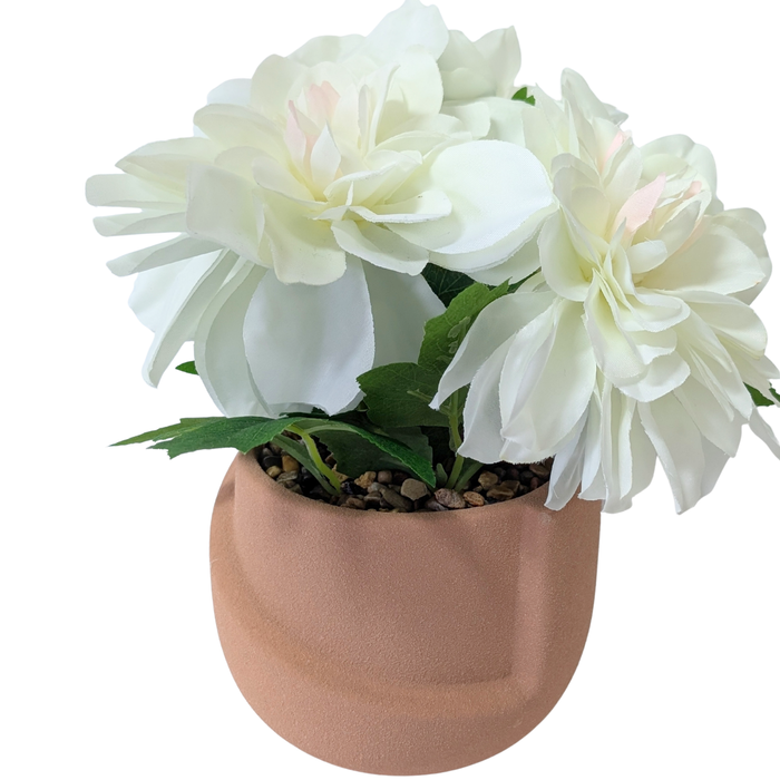 Un-Real 22cm Artificial Flowers in Terracotta Textured Pot