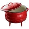 LK's - Potjie Pot (3-Legged) - Enamel-coated - Size 3 - Red