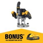 DeWALT 18V XR 12mm Plunge Router DCW620NT-XE - Bare Unit