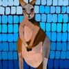 Anna Blatman Trivet Kevin Artwork Heat Resistant Ceramic Cork Backed 20x20cm