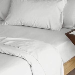 Bedding Co. Organic Bamboo Fitted Sheet 350TC White King