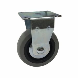 Move It 75mm 55kg Grey Rubber Fixed Plate Castor