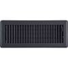 Accord 10 x 30cm Black Metal Louvered Floor Vent
