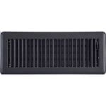 Accord 10 x 30cm Black Metal Louvered Floor Vent
