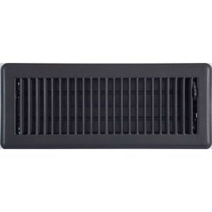 Accord 10 x 30cm Black Metal Louvered Floor Vent