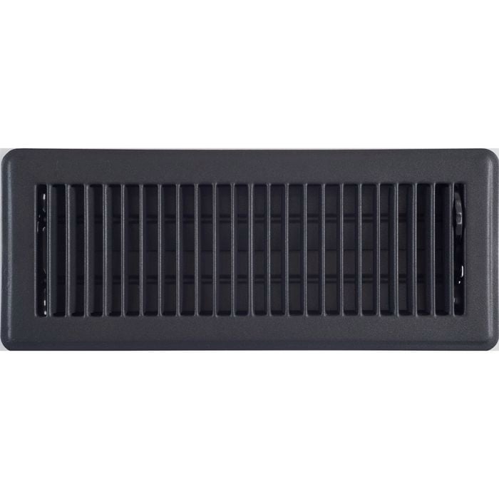 Accord 10 x 30cm Black Metal Louvered Floor Vent