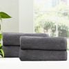Renee Taylor 4 Piece Ribbed Bath Towel Granite