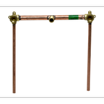 Brasshards 300mm Sink/Bath Inline Combinations Tails With Brass Adaptor