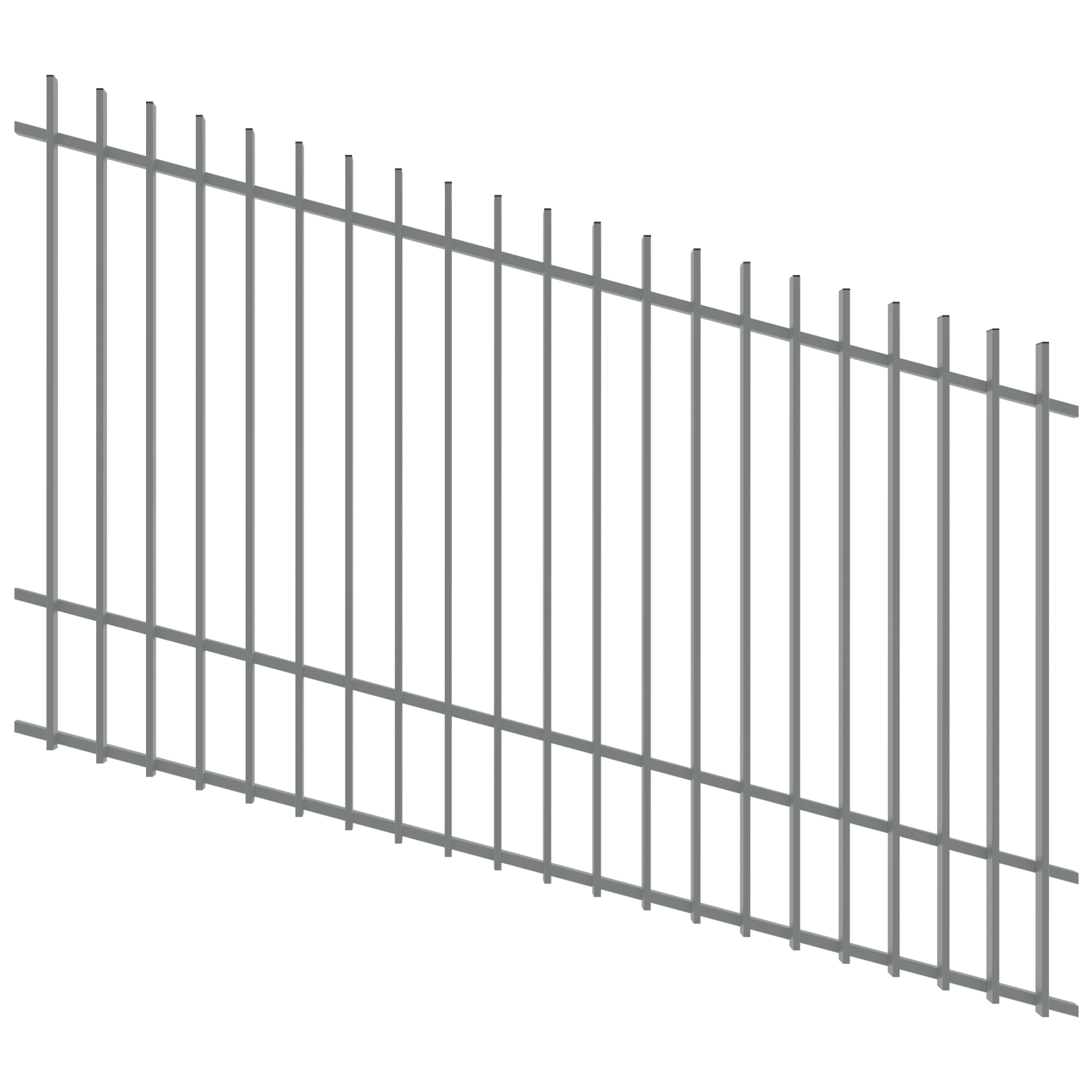 ProtectorAl 1201-2400W x 1500H Palladium Silver Radiator Pool Fence Panel Raked Up to 15º product image