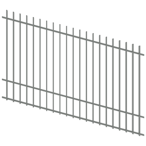 ProtectorAl 1201-2400W x 1500H Palladium Silver Radiator Pool Fence Panel Raked Up to 15º