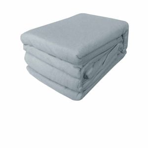 Designer Collection 100% Cotton Flannelette Sheet Set Queen 40 Cm Wall Silver