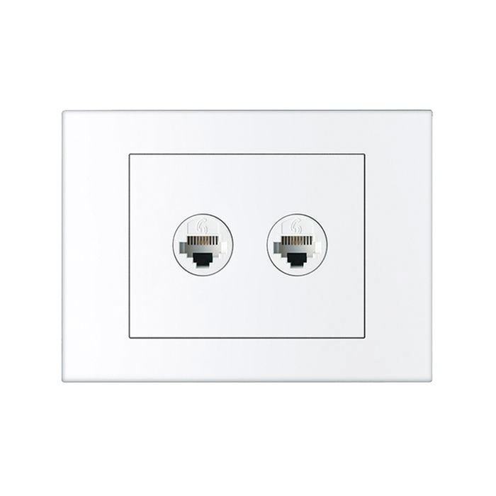 HPM VIVO 2 Gang RJ45 CAT6 Outlet