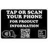 Tap and Share Black Smart NFC Product Information Counter Card