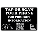 Tap and Share Black Smart NFC Product Information Counter Card