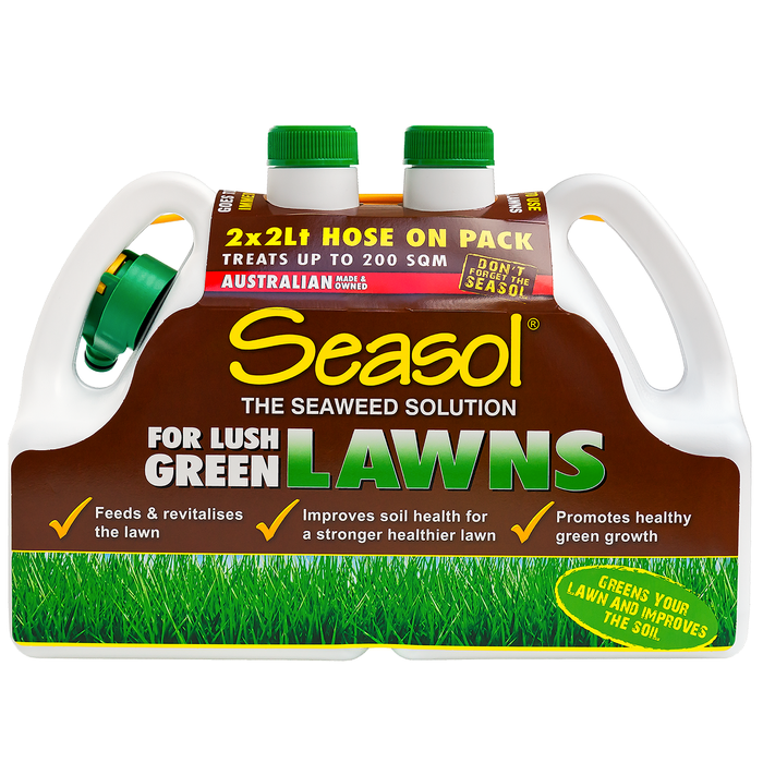 Seasol 2 x 2L For Lush Green Lawns Hose On - Twin Pack