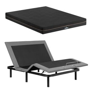 Artiss Double Adjustable Bed Frame With Giselle Cooling Gel-infused Mattress