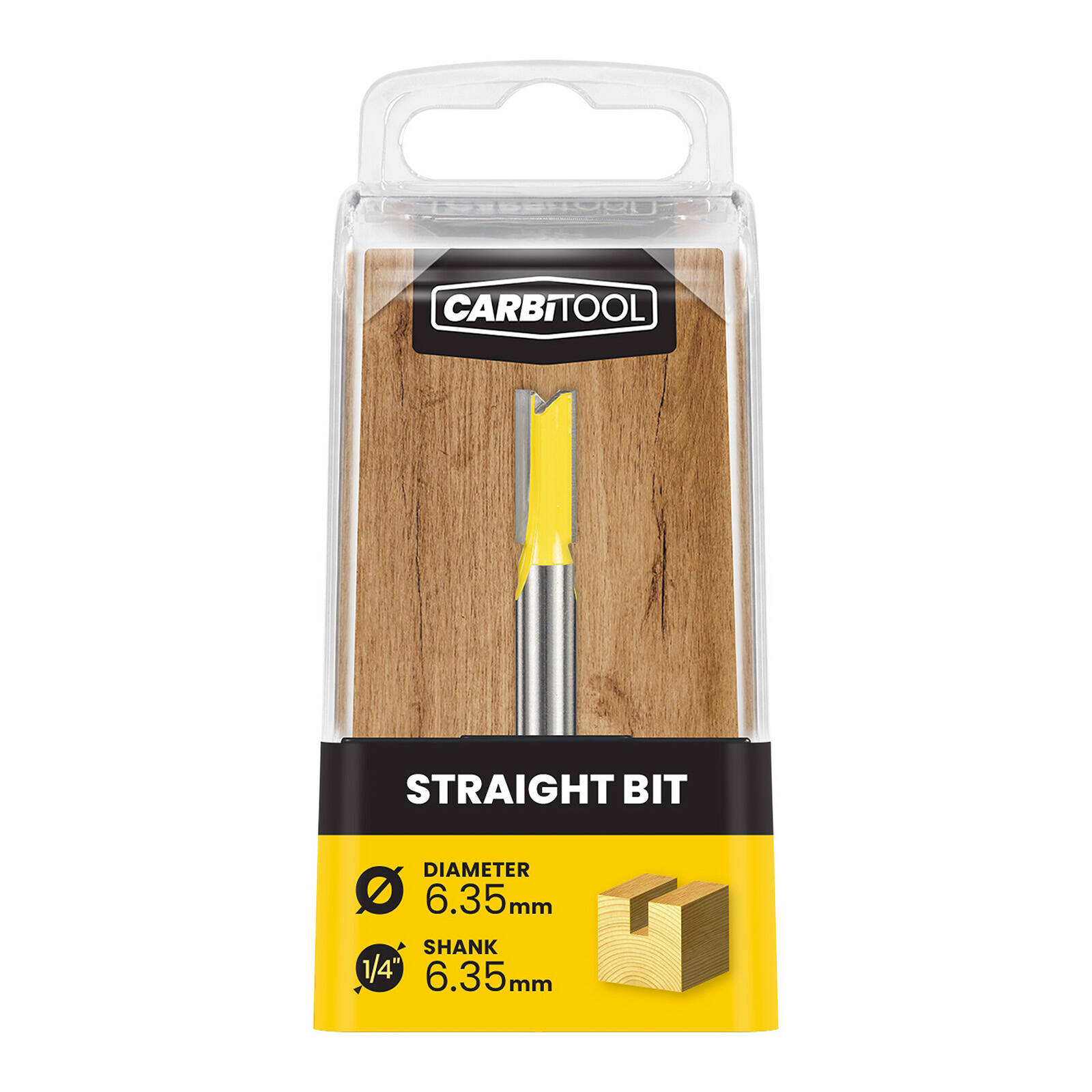 Carbitool 6.35mm TCT Straight Router Bit