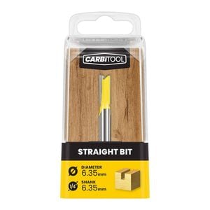 Carbitool 6.35mm TCT Straight Router Bit