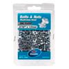 Zenith 3/16" x 12mm Zinc Plated Mushroom Head Bolt And Nut - 100 Pack