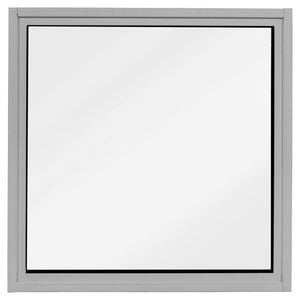 Polar     View 600 x 600mm Silver Grey Frosted Glass Fixed Panel Double Glazed Window