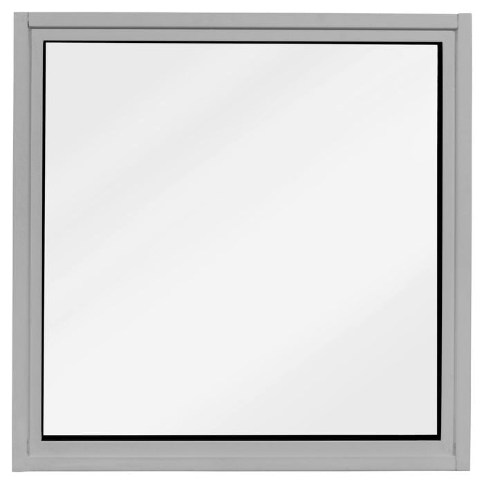 Polar     View 600 x 600mm Silver Grey Frosted Glass Fixed Panel Double Glazed Window