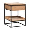 Modern Furniture RIVOLI Side Table - Natural Oak / Black