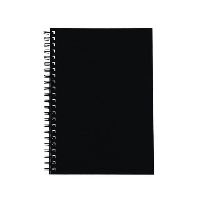 Spirax Hard Cover Twin Wire Notebook A4 (200 pages) (Black)