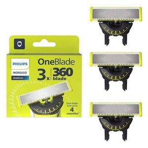 3pc Philips QP430/50 OneBlade 360 Face Shaver Accessory Replacement Blade Pack