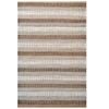 Striped Natural Wool & Jute Rug-Goa 1121-160x230cm