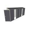 Build-a-Shed 0.8 x 4.5 x 2m Hinged Door Tunnel Shed with Double Sliding Side Doors - Grey