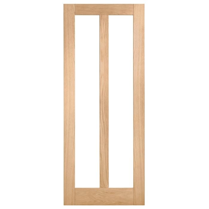 Corinthian 2340 x 620 x 35mm Internal Door White Oak Moda Clear Glass AMODG16