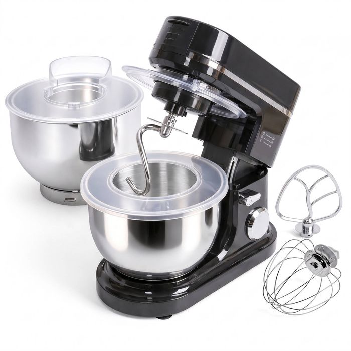 YOPOWER Stand Mixer, 8L+6.5L Bowls Kitchen Mixer with 6 Speed Electric Food Mixer