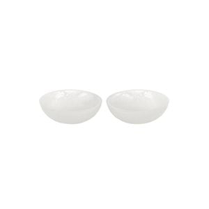 2pc Tempa Bennett Marble Finish Resin Serving Bowl Set 10cm White