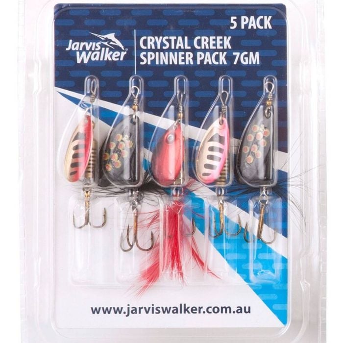 5 Pack of 7gm Jarvis Walker Crystal Creek Spinnerbait Lures